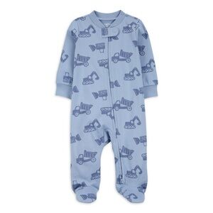 Carter's Child of Mine Baby Boy Sleep N Play, Blue Construction Print Preemie